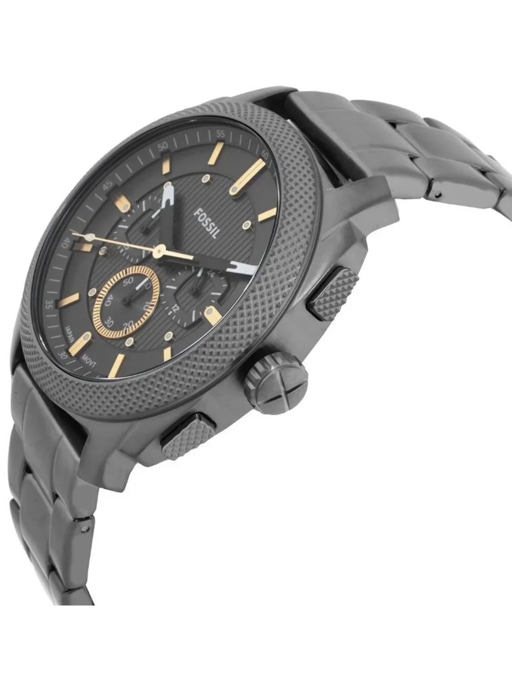 NWT Fossil Machine Chronograph Quartz Gunmetal Dial Men's Watch